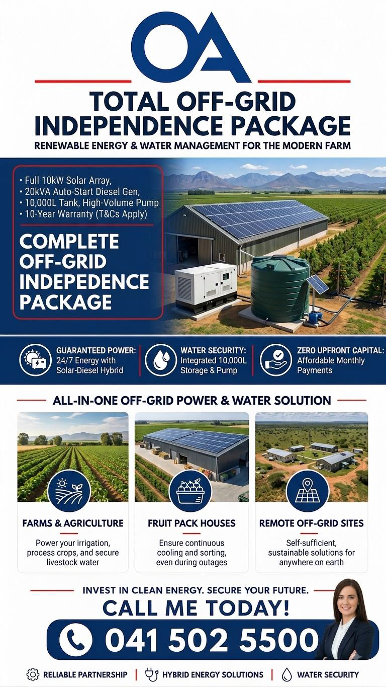 Total Off-Grid Independence Package from Office Automation